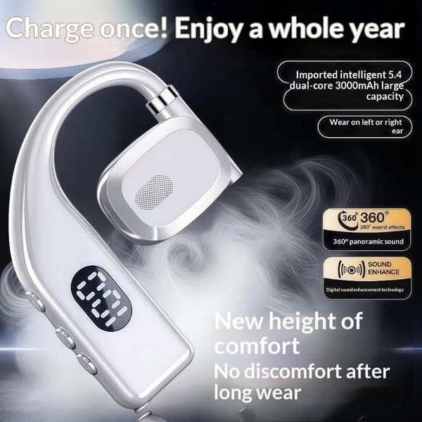 Trådlöst headset 180° rotation justerbar vänster höger öppen Bluet A2