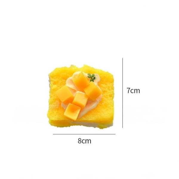 Mango Toast Legetøj Super Blødt Langsomt Stigende Realistisk Legetøj Single layer toast