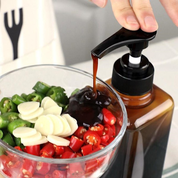 Kaffe sirap bi dropp pump dispenser set med skala honungsburk C small