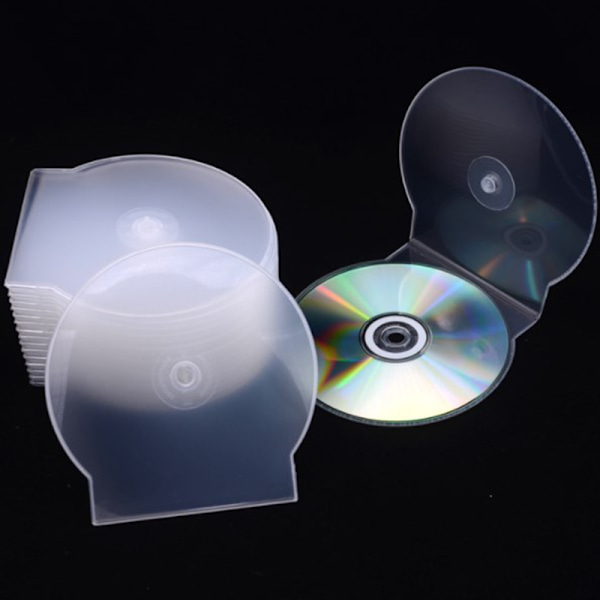 1/3PCS Transparent Plast Enkelt Runda case CD- case 3PCS