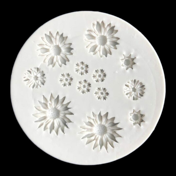 Daisy Wild Chrysanthemum Flower Shape Silikonform Baking Mold 8cm