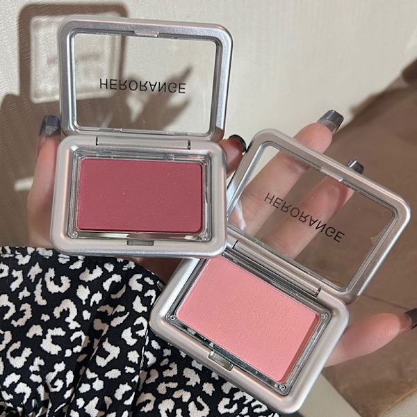Kindrødt Mat Blusher Bagt Presset Pudder Base Makeup Roug A3