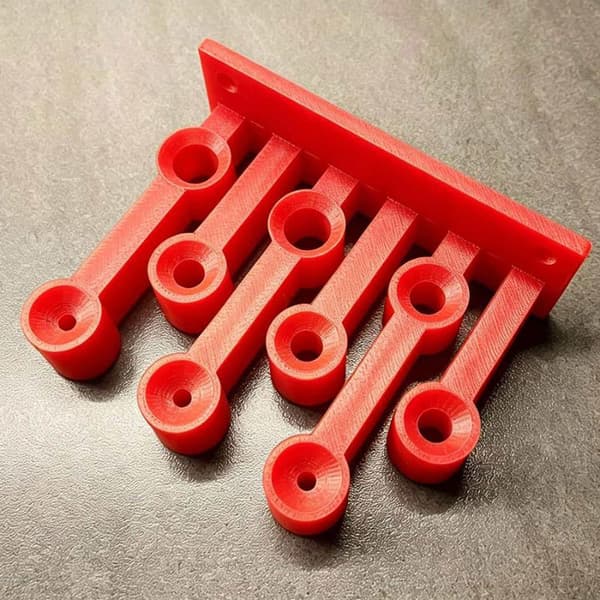 1 stk 9-spors veggfeste 3D-printet holder D