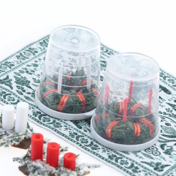 1:12 Miniatyr Dockhus Julscen Tillbehör Ljus/Trä A8