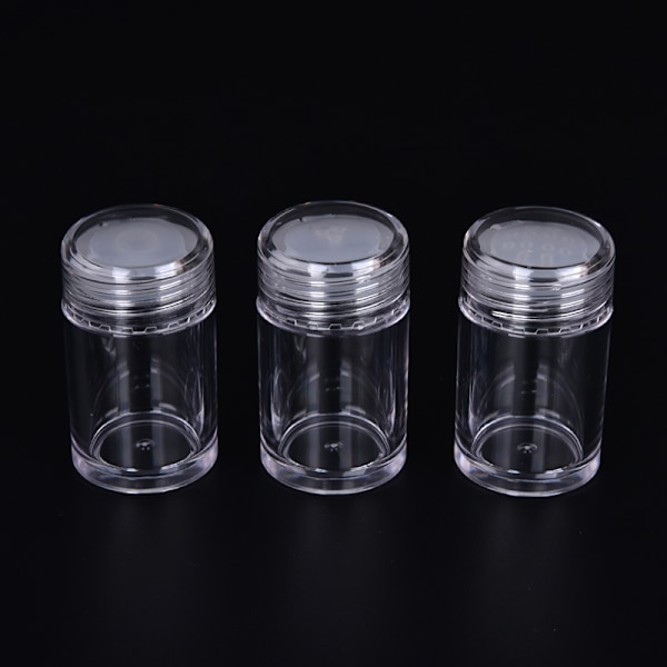 1 stk. 10 ml tomme kosmetiske sigte løs pudderkrukker beholder skrue 12 Hole