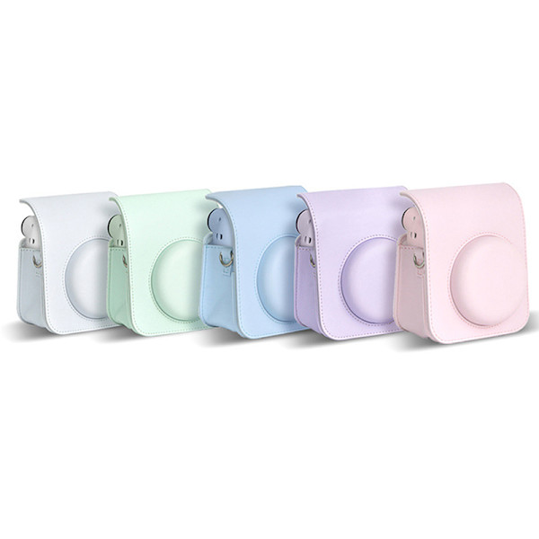 För Instax Mini 12 Case PU Case Trave Bag White