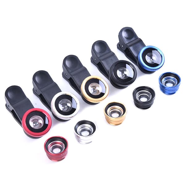 3I1 mobiltelefon Fish Eye+vidvinkel+makrokameralinse