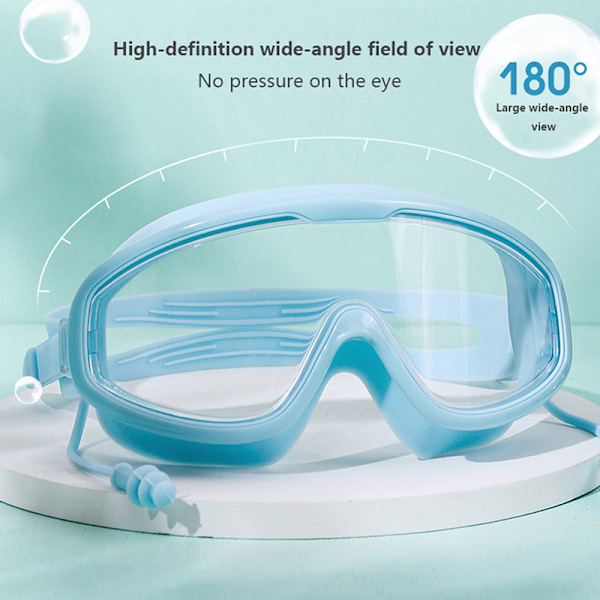 Big Frame Professional Svømming Vanntett, mykt silikonglass White