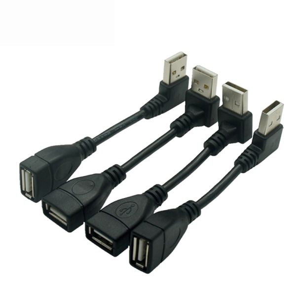 USB 2.0 A hann til hunn 90 vinklet forlengelsesadapterkabel USB2 A9
