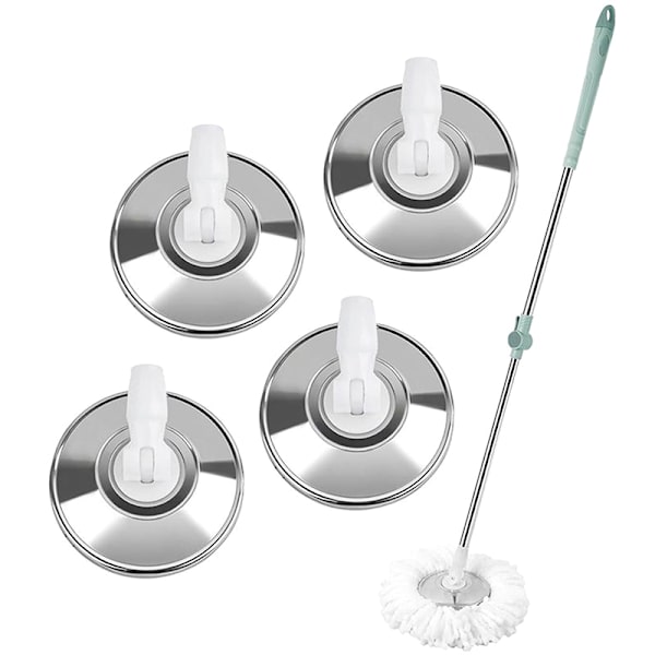 Universal 16 cm rustfrit stål moppehoved husholdnings roterende moppehoved