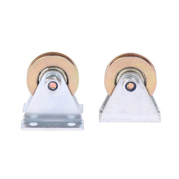 1Set Bracket Pulley Wire Rope Fixed Roller Over-line Hanging Wh 01