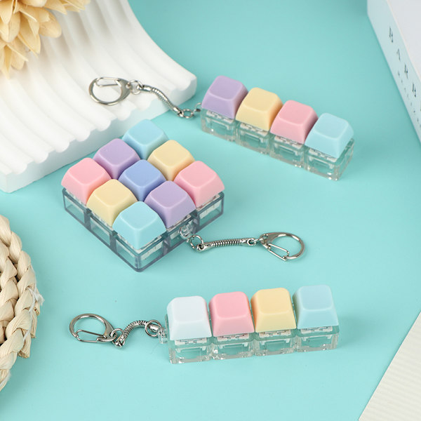 aron Color Keyboard Key Toy DIY Button Keycap Sensory Keychain E