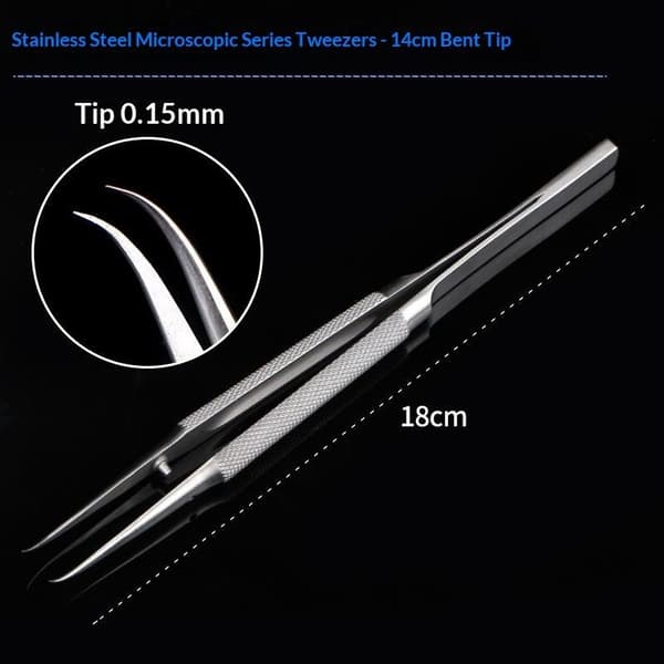 14 cm Titanium Antimagnetisk Spids Bøjet Pincet Til Mobiltelefon A1