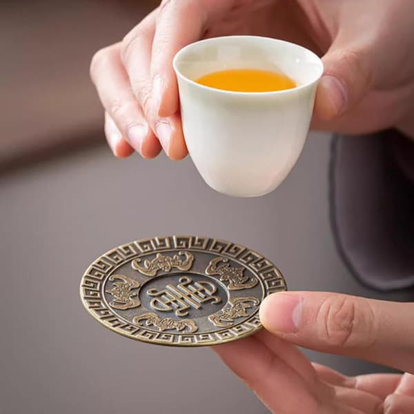 Underlägg i legering Värmeisolerande underlägg Teservis Kopphållare Kaffe A2