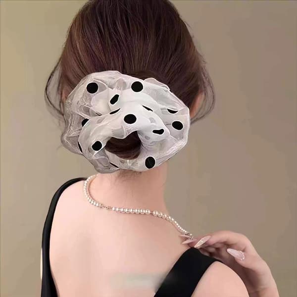 1 st Leopardmönstrad Oversized Scrunchie för kvinnor Elastisk Stor H A6