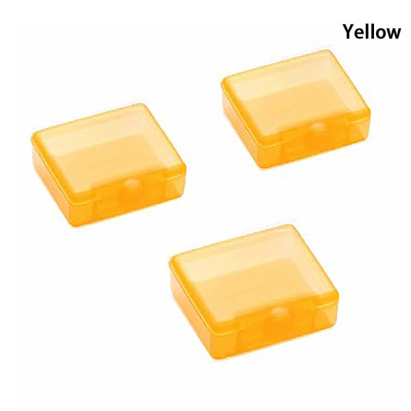 3 stk Pill Tablet Box Organizer Medisinholder Oppbevaringssmykker Yellow