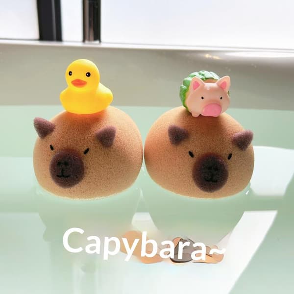 Capybara Badsvampboll e Tecknad Djurbadborste Kroppsrengöring