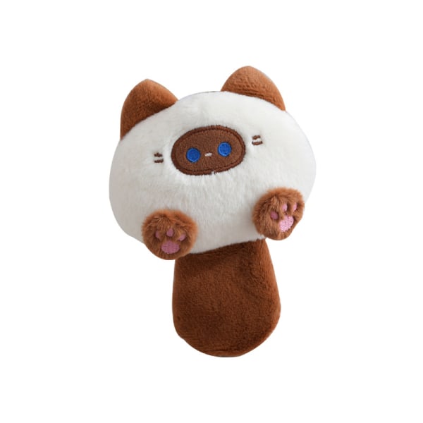 Tuan Tuan Meow Pendant Squeaking Tail e Cat Plush Doll Key Chai Brown