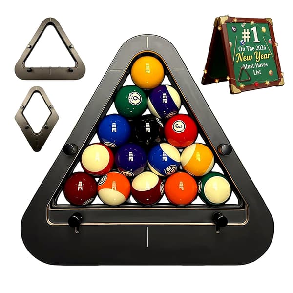 Professionel Billardkugleholder Justerbar 8 9-Ball Trekant Til 2