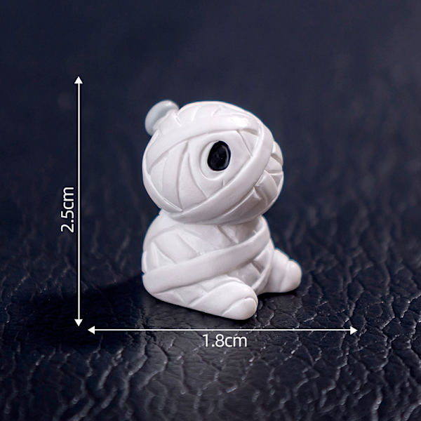 Mini Halloween Ornament Edderkopper Flaggermus Skjelett Spøkelse Mikro Landskap A2