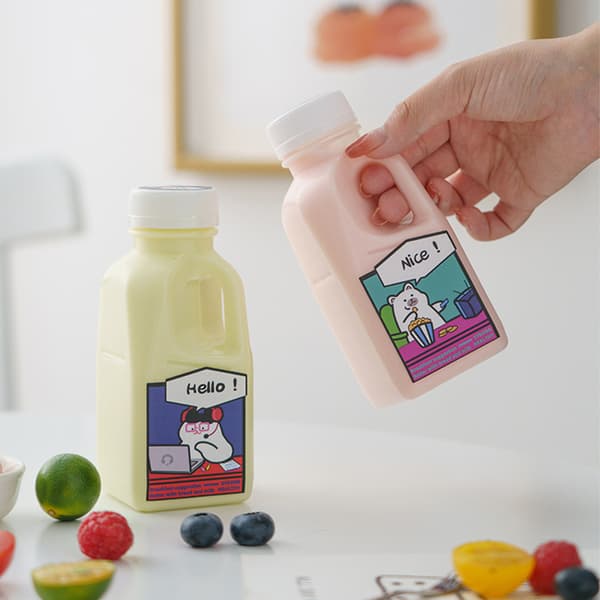 1 st Juices Flaska Färsk Juice Flaskor Dryckesflaskor Klar M White