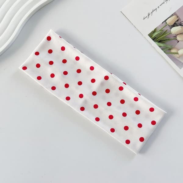 Retro Boho Breeze Wind Dot Stretch Damhårband n Ins Wide A11