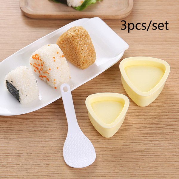 3 STK/sett DIY Sushi Mold Onigiri Rice Ball Press Triangular Sus