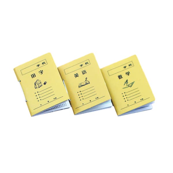 3st 1:12 Dollhouse Miniature Exercise Book English Notebook Mo