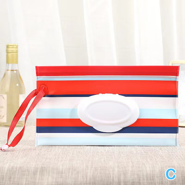 Bärbar baby våtservetter Väska Tissue Box Container Miljövänlig R C