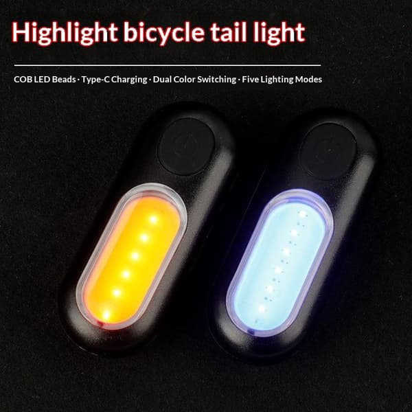 Cykelbakljus USB Uppladdningsbart Ultralätt Cykelljus A1