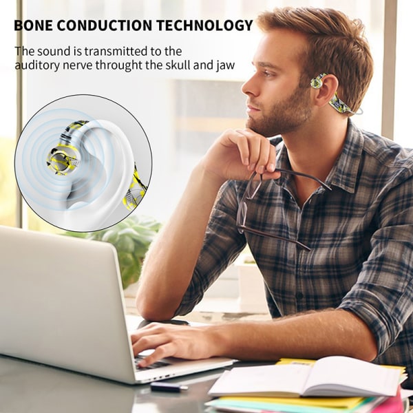 Bone Conduction Earphone Wireless Bluetooth 5.3 Headphone Outdo A2