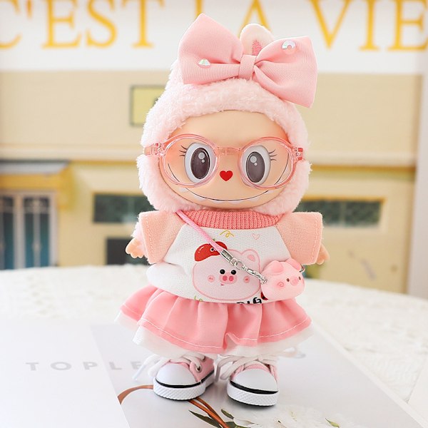6 Kläder för Labubu Dockor Tillbehör Stilfull Kawaii Ou A3