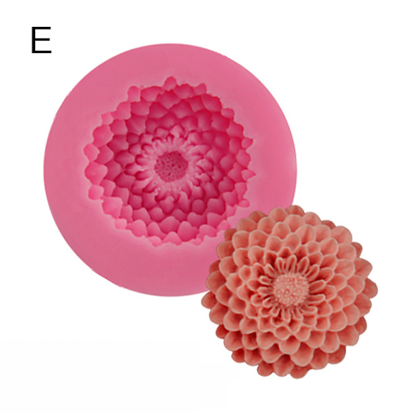 3D Daisy Flower Shape Silikonform Sjokoladekake Baking Deco E