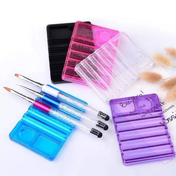 Nail Art Painting Penselholder Nail Brush Rack Painting Pen Res Black