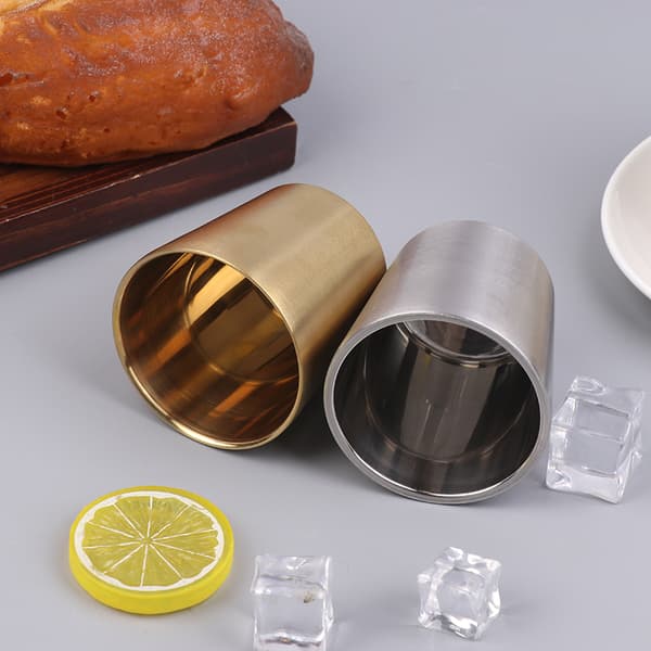 175 ml 304 rustfritt stålkopp Utendørs turutstyr Stabelbar kopp Silver 175ml