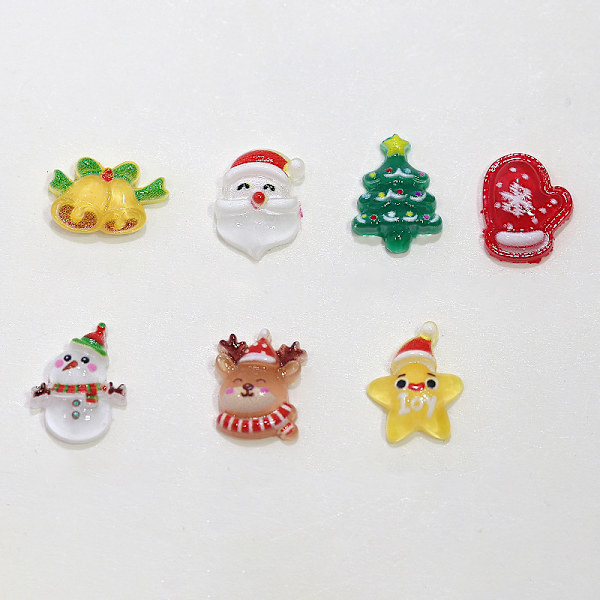 Jultema Julmotiv Nagelkonst Dekoration Charm Nagel Smycken Dekoration N3