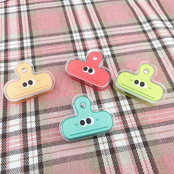 Flerfärgad e Face Akryl Binder Clip Planner Clips Pappersklämma A1