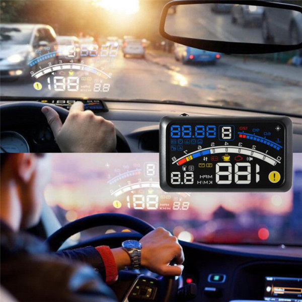Universal F4 Head Up Display HUD ODB2 Auto Car Speedometer