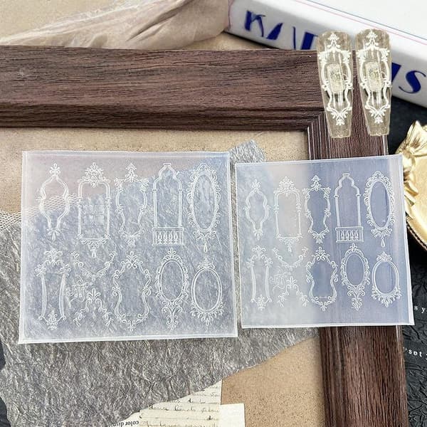 1 stk sløyfe sommerfugl blomst 3D silikon negleform DIY neglekunst A2