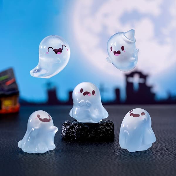 1 stk. Figur Figur Lysende Miniature Sjov Spøgelse Halloween Landskab A4