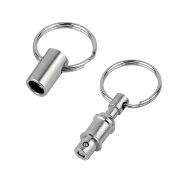 Dobbel Avtagbar Nøkkelring Sølv Avtagbar Nøkkelring Quick Relea 1pc