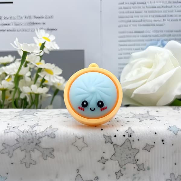 6 kpl e Dumpling Baozi -avaimenperiä höyrystimellä, satunnainen väri G:lle 6pcs random color