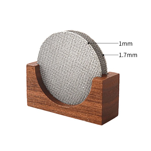 51/58 mm Espresso Puck Med Valnøtt Stativ Tykkelse Kaffe Reusa B