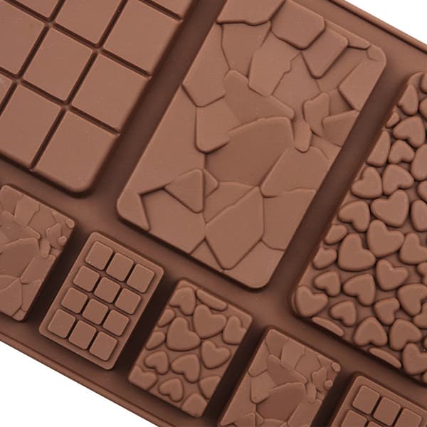 9 hulrum Silikoneform Chokoladeplade DIY-kiks Vaffel Mol