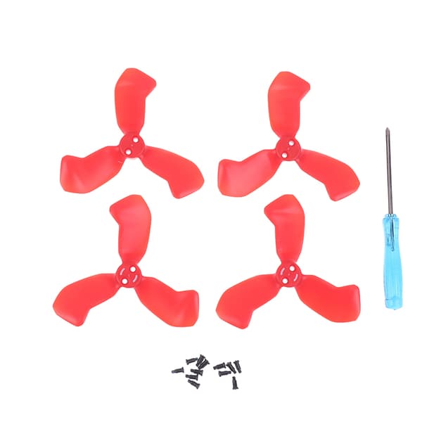 4 stk. propellerudskiftning til DJI NEO 2 støjsvag propel A Red