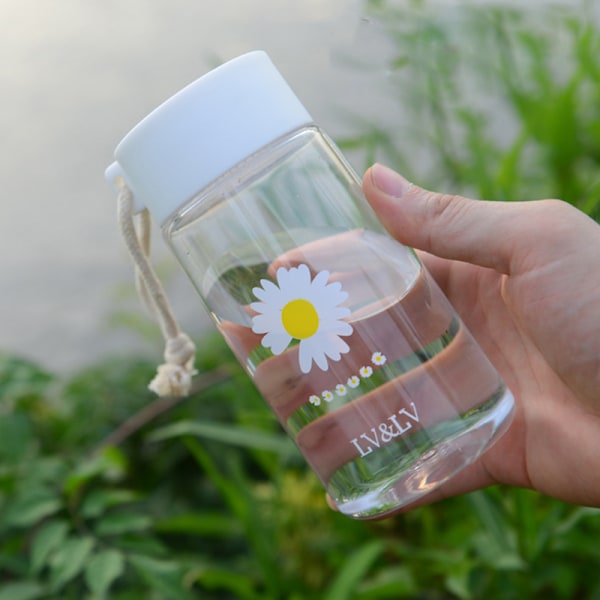 480ML plastik kop mandlige og kvindelige studerende dråbesikret vandkop A2