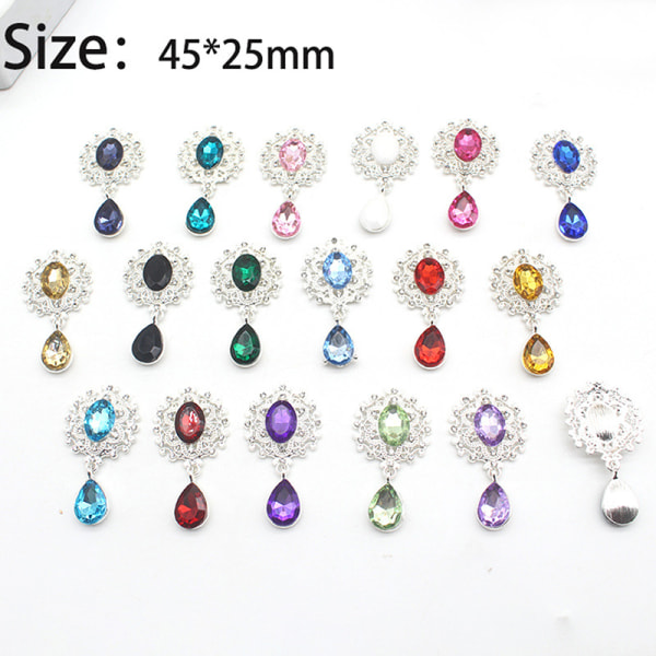 Kiiltävä rintakoru 45*25mm Crystal Asusteet Muoti Upea ke A2