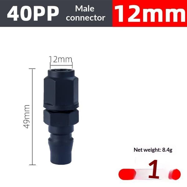 Pneumatiska snabbkopplingar Läckagesäker Plug and Play-design A5 10mm