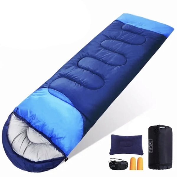 Camping sovepose Ultralett vanntett sesong varm ryggsekk Dark blue 1.35G