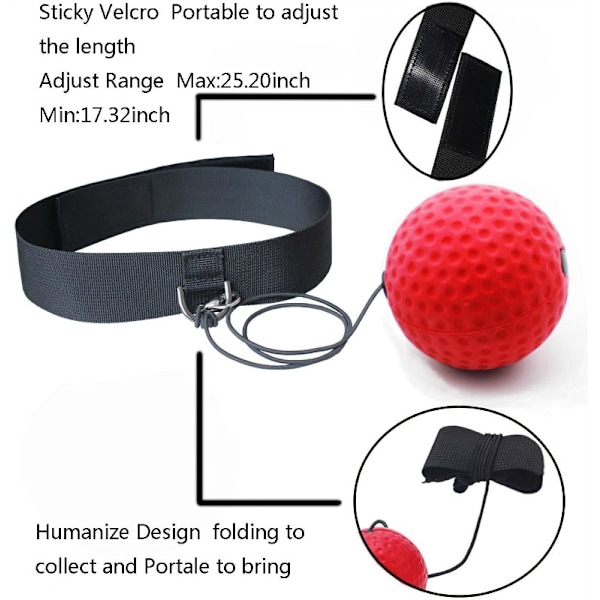 Boxing Reflex Speed Boxing Ball Sanda Boxer förbättrar reflexerna H Black